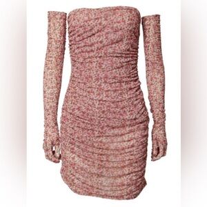 NWOT Revolve Miscreants Cupid Floral Dress with Gloves UK size 10 US Size 6